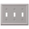 Amerelle Wall Plate, Number of Gangs: 3 gang Stamped Steel, Brushed Nickel Finish, Gray 149TTTBN - alternate 3